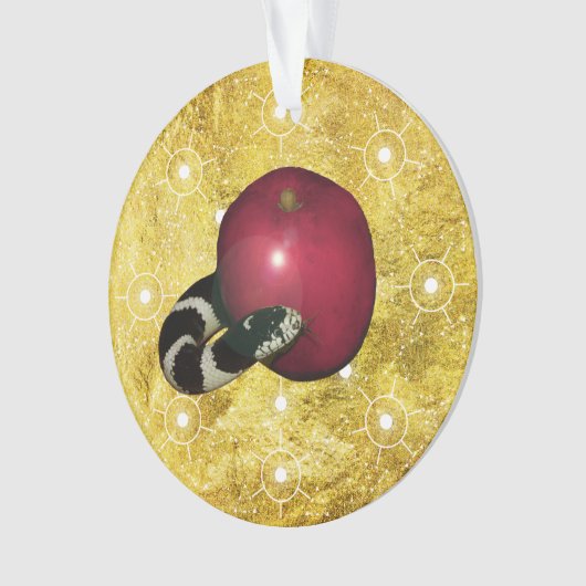 Jesse Tree Serpent Apple Ornament (voorkant)