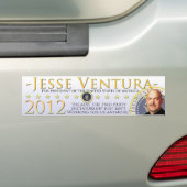 Jesse Ventura 2012 Bumpersticker - Wit (Op auto)