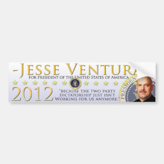 Jesse Ventura 2012 Bumpersticker - Wit