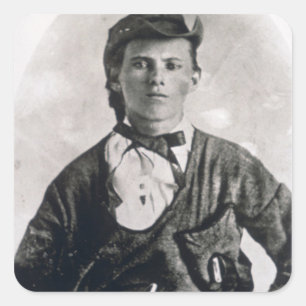 Jesse Woodson James (foto op foto) Vierkante Sticker