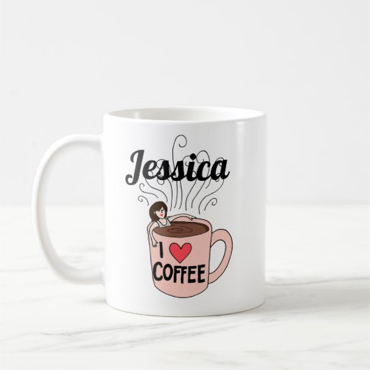 Jessica aime la tasse de café (Gauche)