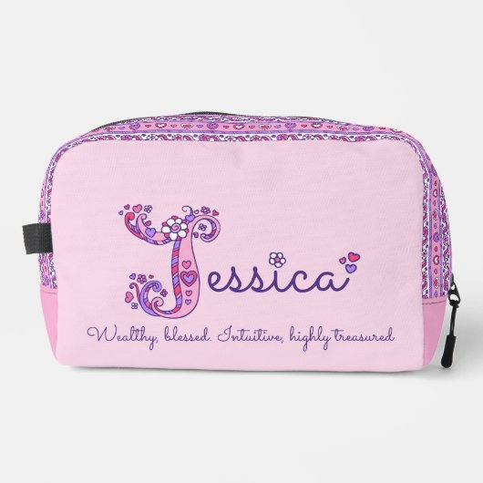 Jessica naam te beginnen met J meisjes Toilettasje (Voorkant)