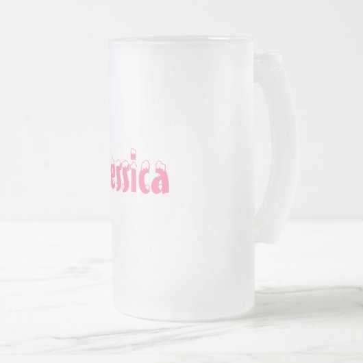 Jessica-Name Style-Frosted Mok (Voorkant rechts)