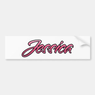 Jessica roze Aufkleber-Sticker Bumpersticker