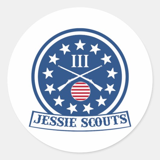 JESSIE SCOUTS LOGO RONDE STICKER (Voorkant)