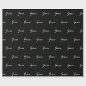 Jessie white gold Handwriting Geschenkpapier Cadeaupapier (Vlak)