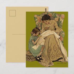 Jessie Wilcox Smith "De naailes" Briefkaart