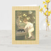 Jessie Wilcox Smith kunstwerk. Kaart (Gele Bloem)