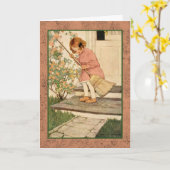 Jessie Wilcox Smith kunstwerk. Kaart (Gele Bloem)