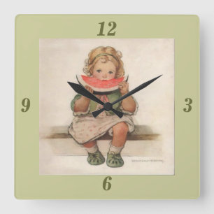 Jessie Wilcox Smith Wall Clock Vierkante Klok