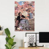 Jessie Willcox Smith - Laurie en Amy Poster (Thuiskantoor)