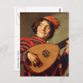Jester avec une carte postale en liet (Devant / Derrière)