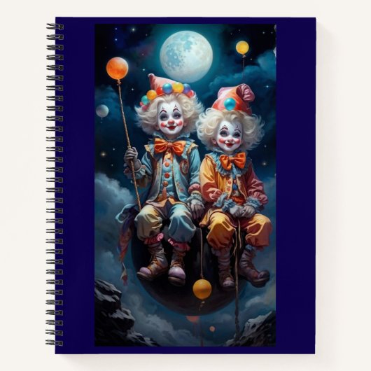 Jester Fun Spiral Carnet - Clowns colorés (Devant)