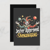 Jester Goedgekeurd Shenanigans Circus Clown Bedankkaart (Voorkant / Achterkant)