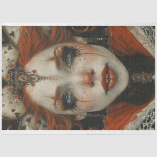 Jester Harlequin Masquerade Lady Decoupage Tissuepapier