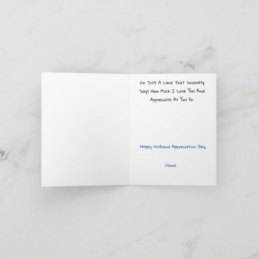 Jester Husband Appreciation Day Card Kaart (Binnen)