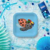 Jester Ladybug Papieren Bordje (Feest)