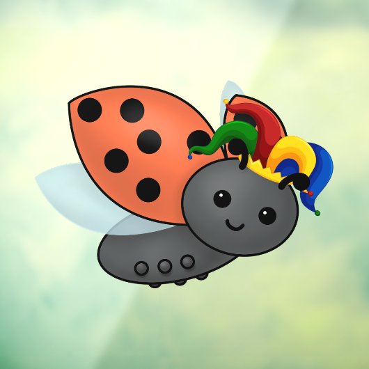 Jester Ladybug Raamsticker (Vel 3)