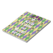 Jester Mask Keep Calm en Mardi Gras Notitieblok (Gedraaid)