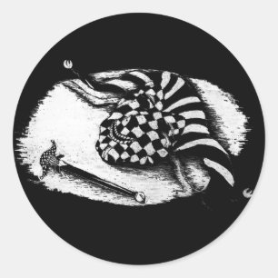 Jester Mask Ronde Sticker