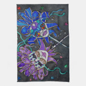 Jester-maskers voor comedy/tragedie theedoek (Verticaal)