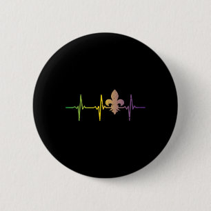 Jester Pet Heartbeat Nurse Funny Mardi Gras Carniv Ronde Button 5,7 Cm