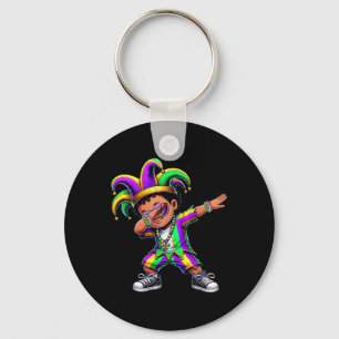 Jester Pet Mardi Gras Shirten Dabbing Boys Kinder  Sleutelhanger