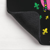 Jester Pink Flamingo Bird Animal Cute Mardi Gras C Muismat (Hoek)