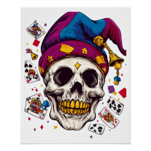 Jester Schedel Grappenmaker Perfect Poster