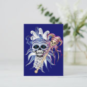 Jester Skull Briefkaart (Staand voorkant)