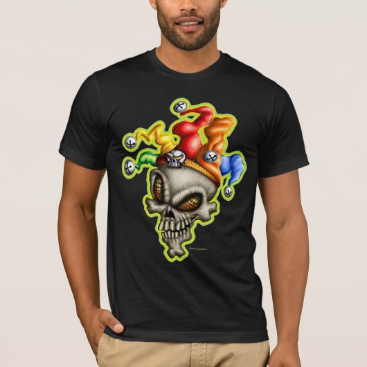 Jester Skull (Donker) T-shirt (Voorkant)