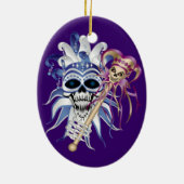 Jester Skull Keramisch Ornament (Achterkant)