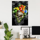 Jester Skull (Poster) Poster (Thuiskantoor)