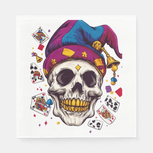 Jester Skull Trickster Servet (Voorkant)