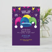 Jester's Hoed Uitnodiging (Staand voorkant)