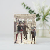Jesters in kostuum briefkaart (Staand voorkant)