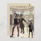 Jesters in kostuum briefkaart (Voorkant / Achterkant)