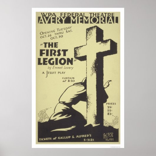 Jesuit First Legion 1937 WPA Poster (Voorkant)