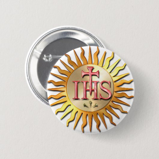 Jesuit Seal Ronde Button 5,7 Cm (Voorkant /achterkant)