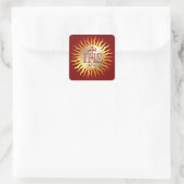 Jesuit Seal Vierkante Sticker (Tas)