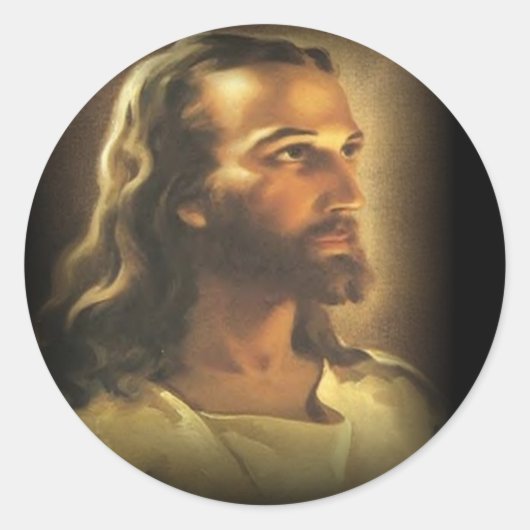 jesus (1) ronde sticker (Voorkant)