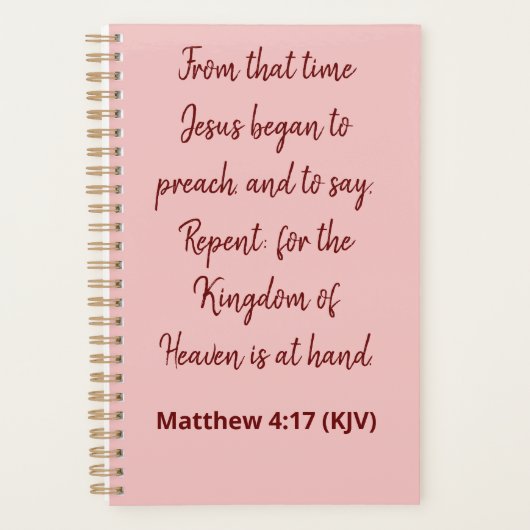 Jésus A Commencé À Prêcher - La Bible Verse Élégan (Devant)