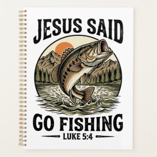 Jésus a dit allez pêcher Vintage Bass Chrétien