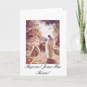Jésus a la carte de voeux levée de Pâques