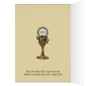 Jésus à la Dernière Cène Première Carte de Communi (Intérieur (Gauche))