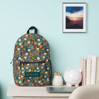 "Jésus a mon dos" Sac à dos à coudre à imprimé flo