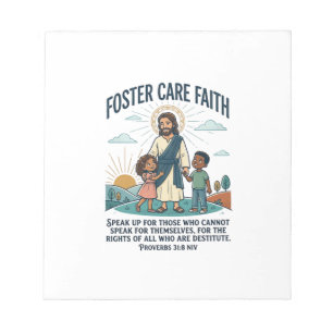 Jesus Adoptie Pleegzorg Grafisch T-shirt Christeli Notitieblok