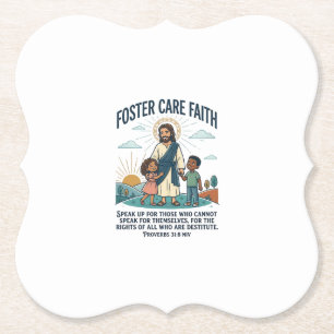 Jesus Adoptie Pleegzorg Grafische T-shirt Christel Kartonnen Onderzetters