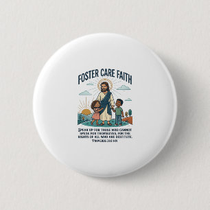 Jesus Adoptie Pleegzorg Grafische T-shirt Christel Ronde Button 5,7 Cm