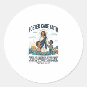 Jesus Adoptie Pleegzorg Grafische T-shirt Christel Ronde Sticker